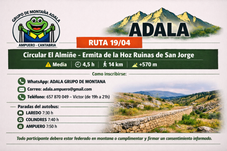 Circular Almiñe-Ermita de La Hoz-Ruinas de San Jorge